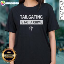 Awesome Tailgating Is Not A Crime Ladies Tee - stylish women's t-shirt for tailgating fans, perfect for game day.