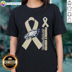 Good Philadelphia Eagles Proudly Served Honor Courage Commitment Ladies Tee showcasing team pride and values.