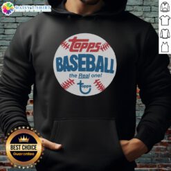 Alt Text: Good Topps Baseball The Real One Raglan Hoodie in stylish design, perfect for fans and casual wear.