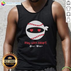 Womens Nice Pitching Ninja Play With Heart Tank Top featuring a stylish design and comfortable fit for active lifestyles.