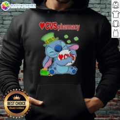 St. Patricks Day hoodie with CVS Pharmacy logo and nice stitch detail, perfect for festive celebrations.