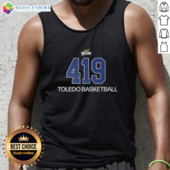 Alt Text: Toledo Rockets basketball tank top featuring bold graphics, perfect for fans of Toledo basketball and sports apparel.