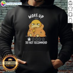 Cozy Psyduck Pokmon hoodie with 'Nice Wake Up Do Not Recommend' design, perfect for fans and casual wear.