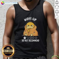 Funny Psyduck Pokmon tank top with 'Nice Wake Up Do Not Recommend' design, perfect for casual summer wear.