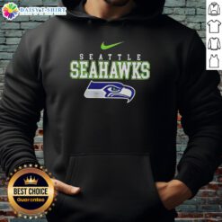 Official 2026 Super Bowl Seattle Seahawks hoodie featuring bold 'They Not Like Us And We Don't Care' slogan.