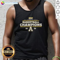 Alt Text: Original Appalachian State Mountaineers Sun Belt Conference Men's Tournament Basketball Champions 2026 tank top design.