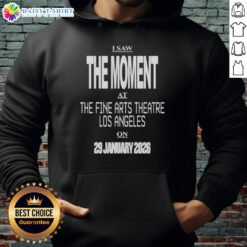 Alt Text: Stylish hoodie from 'Pretty I Saw The Moment' at the Fine Arts Theatre, Los Angeles, 29 January 2026.