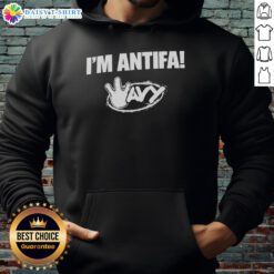 Pretty Im Antifa Kyle Hoodie featuring bold graphics and vibrant colors, perfect for activists and streetwear enthusiasts.