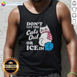 Anti-ICE tank top featuring 'Don't Let the Cats Out' design, perfect for expressing your stance against ICE in style.