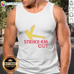 Stylish Top Strike Em Out tank top featuring a bold graphic design, perfect for casual wear and summer outfits.