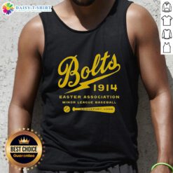 Awesome Bolts 1914 Easter Association Minor League Baseball tank top featuring vintage design and team logo.