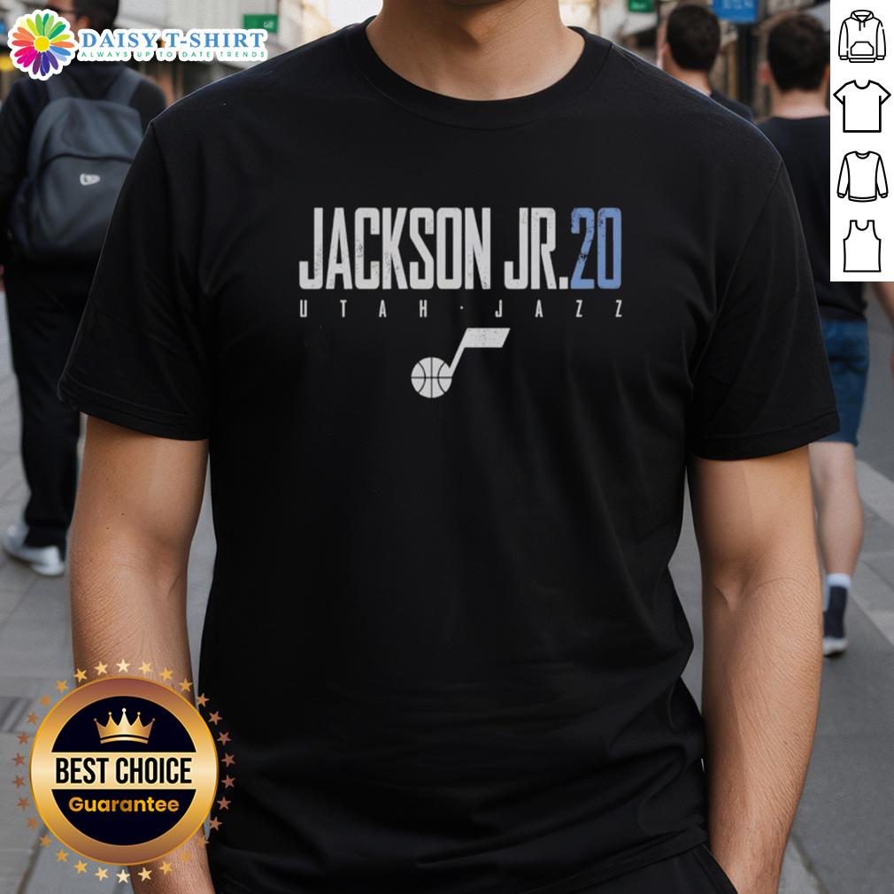 Awesome Jaren Jackson Jr. 20 Utah Jazz Elite T-Shirt featuring vibrant team colors and player graphics.