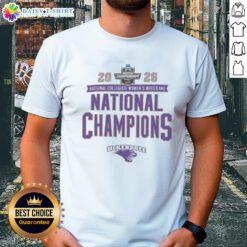 Awesome Mckendree Bearcats NCAA Women's Wrestling National Champions 2026 T-Shirt featuring team logo and championship design.