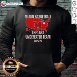 Awesome Miami Redhawks hoodie celebrating the last undefeated team, perfect for fans and game day wear.