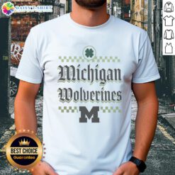 Awesome Michigan Wolverines St. Patrick's Day T-shirt featuring festive green design and logo for fans celebrating the holiday.