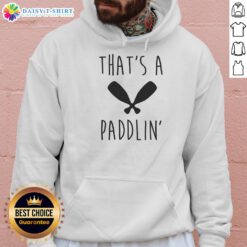 Awesome Thats A Paddlin Hoodie in navy blue, featuring a fun paddling graphic, perfect for water sports enthusiasts.