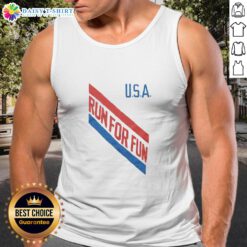 Awesome USA Run for Fun Tank Top featuring a vibrant design perfect for athletic wear and summer activities.