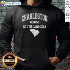 Good Charleston South Carolina Est. 1670 varsity hoodie featuring a stylish design and vibrant colors to showcase local pride.
