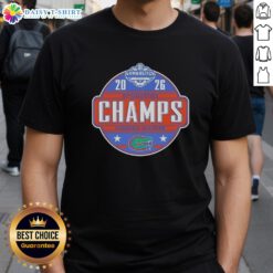 Good Florida Gators 2025 SEC Women's Gymnastics Champions T-Shirt featuring team colors and logo for fans and supporters.