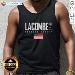 Good Jackson Lacombe Anaheim Ducks USA Flag Elite Tank Top showcasing team spirit and style for hockey fans.