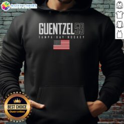 Good Jake Guentzel 59 Tampa Bay Lightning USA Flag Elite Hoodie showcasing team pride and stylish design.