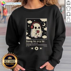 Cozy 'Good Song to Cry To' sweatshirt in soft fabric, perfect for comfort during emotional moments and relaxation.