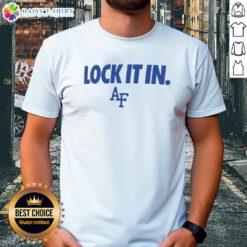 Hot Air Force Falcons 2026 Lock It In T-Shirt featuring vibrant graphic design and team colors for fans of the Air Force Falcons.