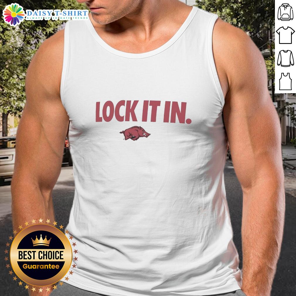 Hot Arkansas Razorbacks 2026 Lock It In Tank Top featuring vibrant team colors and logo, perfect for game day attire.