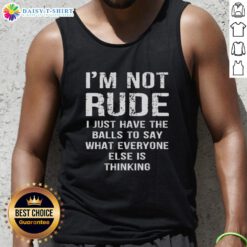 Hot I'm Not Rude Tank Top featuring bold text design, perfect for expressing confidence and individuality.