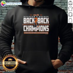 Hot Powers Catholic Chargers 2026 MHSAA Hockey Division 2 Back-to-Back Champions hoodie celebrating their victory.
