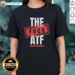 Alt Text: Hot-The-Fck-ATF Ladies Tee featuring bold graphic design, perfect for stylish and confident women.