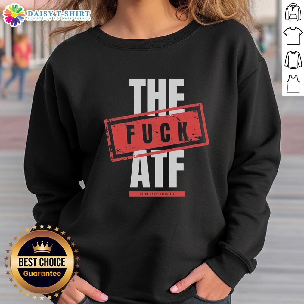 Trendy Hot-The-Fck-ATF Sweatshirt in black, featuring bold graphic design, perfect for casual wear and expressing individuality.