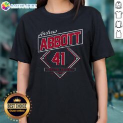 Alt Text: Nice Andrew Abbott Classic Diamond Ladies Tee in stylish design, perfect for casual wear and summer outings.