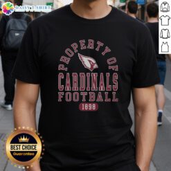 Nice Arizona Cardinals Football Property 1898 T-Shirt featuring vibrant team colors and logo, perfect for fans.