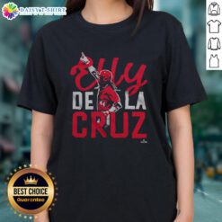 Nice Elly De La Cruz Handcrafted Superstar Ladies Tee in vibrant colors, perfect for casual and stylish outfits.