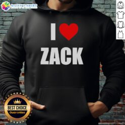 Cozy Nice I Love Zack Heart Hoodie in vibrant colors, perfect for expressing love and style. Ideal for casual wear.