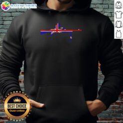 Alt Text: Official Bren United Kingdom Flag Hoodie featuring a vibrant UK flag design on a comfortable sweatshirt.