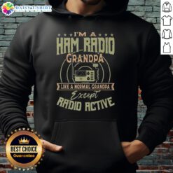 Official 'I'm A Ham Radio Grandpa' hoodie showcasing a fun design, perfect for radio enthusiasts and grandfathers.