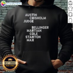Official New York Yankees hoodie featuring Austin Judge and Stanton design, perfect for fans of The Bronx.