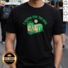 Alt Text: Original Frog I Yearn For The Bog T-Shirt featuring a whimsical frog design on a colorful background.