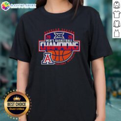 Premium Arizona Wildcats 2026 Big 12 Men's Basketball Champions ladies tee showcasing team pride and style.