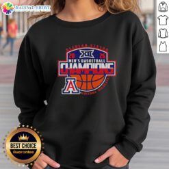 Premium Arizona Wildcats 2026 Big 12 Men's Basketball Champions Sweatshirt in navy blue with team logo and design details.