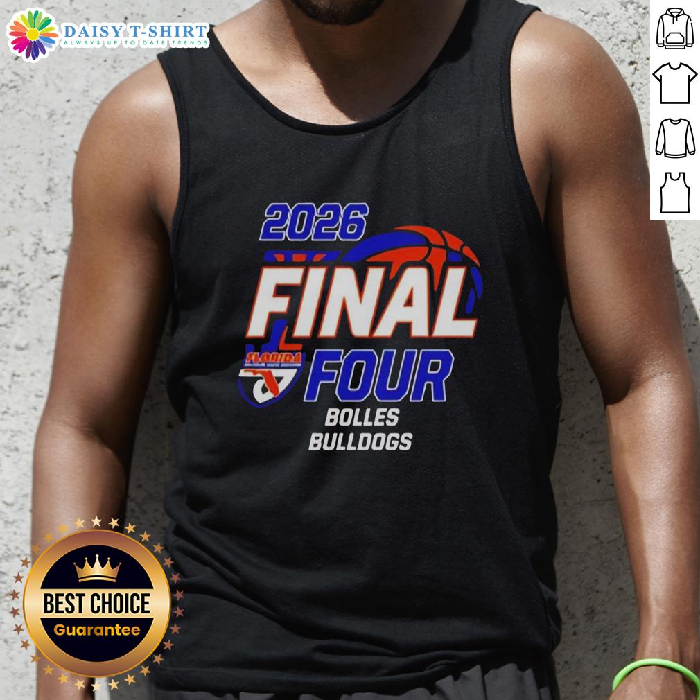 Premium Bolles Bulldogs Girls Basketball 2026 Final Four Tank Top featuring team logo and vibrant colors, perfect for fans.