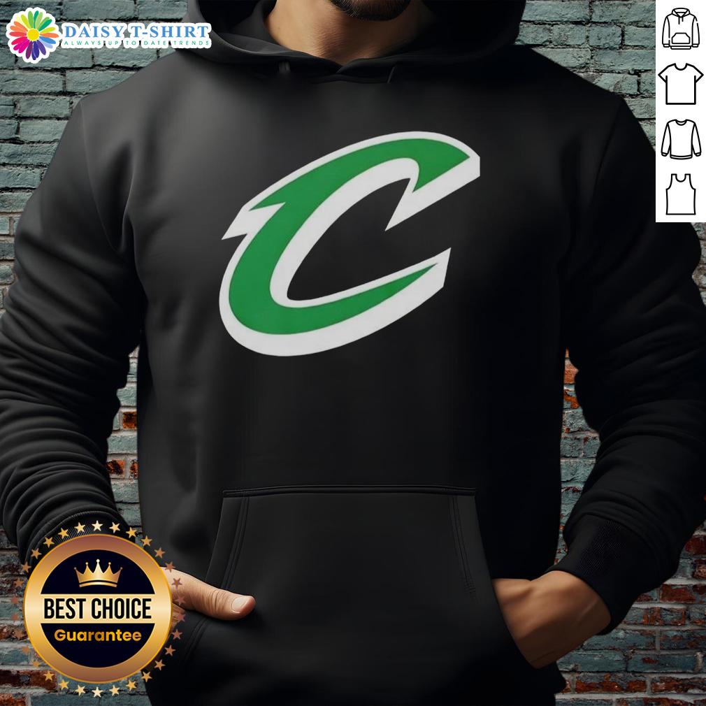 Premium Cleveland Cavaliers white logo hoodie for St. Patrick's Day, featuring a stylish design perfect for fans.