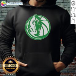 Alt Text: Premium Dallas Mavericks White Logo Hoodie for St. Patrick's Day, featuring a stylish design and comfortable fit.