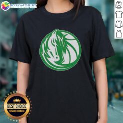 Premium Dallas Mavericks white logo tee for ladies, perfect for St. Patrick's Day celebrations and sports fashion.