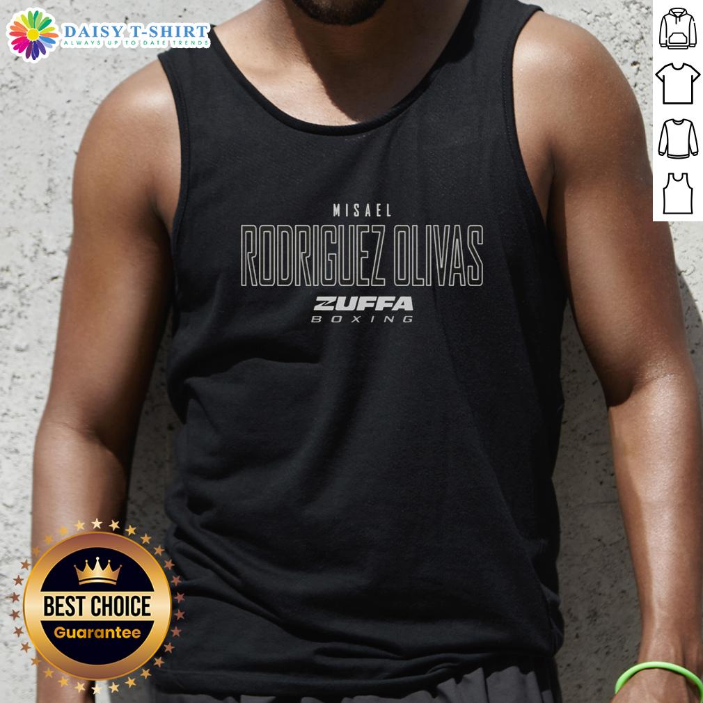 Premium Misael Rodriguez Olivas Zuffa Boxing Elite tank top featuring a stylish design for boxing enthusiasts.