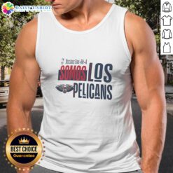 Premium Noches Ene Be A Somos Los New Orleans Pelicans tank top featuring vibrant team colors and logo design.