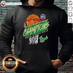 Premium South Florida Men's Basketball 2026 American Conference Tournament Champions Hoodie in vibrant colors.