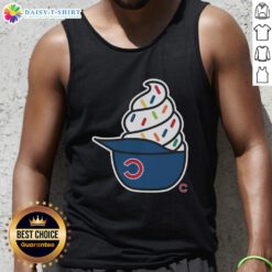 Pretty Chicago Cubs ice cream tank top featuring vibrant team colors and playful design for summer fans.